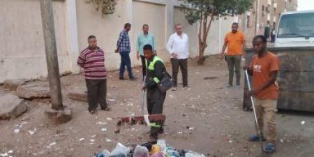 رفع 250 طن قمامة بحى المحمودية بمدينة أسوان