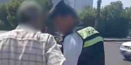 ضبط المتهمين بالتعدى على رجل مرور