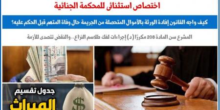 كيف واجه القانون إفادة الورثة بأموال متحصلة من جريمة حال وفاة المتهم؟.. برلماني