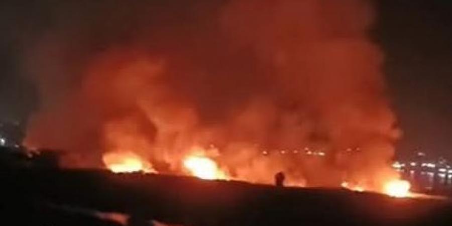 السيطرة على حريق مخلفات بكورنيش النيل فى حلوان