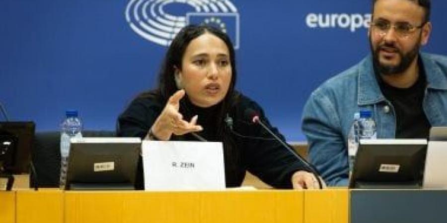رحمة زين تخاطب البرلمان الأوروبى حول التضامن مع فلسطين ونشاط الحركات الطلابية