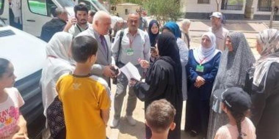 صحة القليوبية تنظم قافلة طبية مجانية بروضة العبور لدعم الأشقاء الفلسطينيين