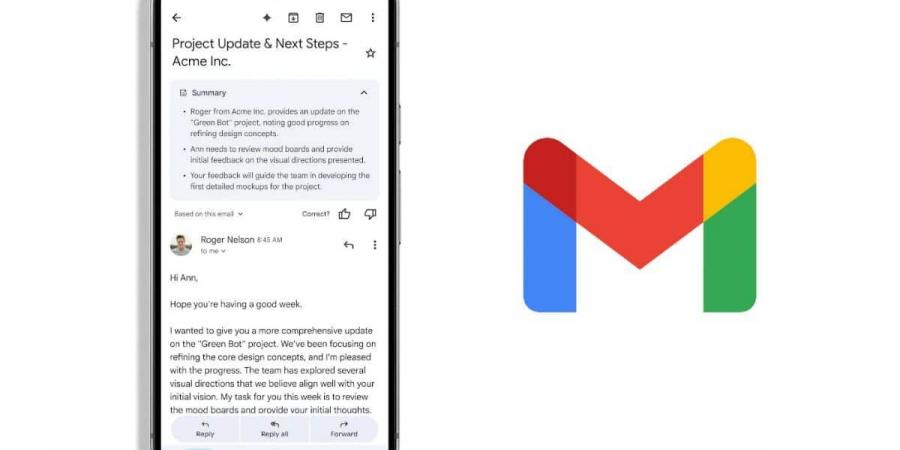 جوجل
      تُفعّل
      ميزة
      تلخيص
      البريد
      بالذكاء
      الاصطناعي
      تلقائيًا
      في
      Gmail - تكنو بلس