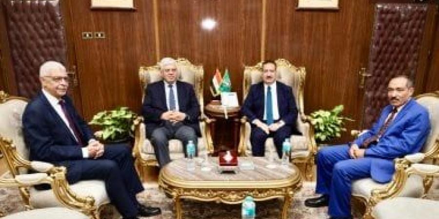 محافظ المنوفية يستقبل وزير التعليم العالى ورئيس الجامعة لافتتاح مركز القياس والتقويم