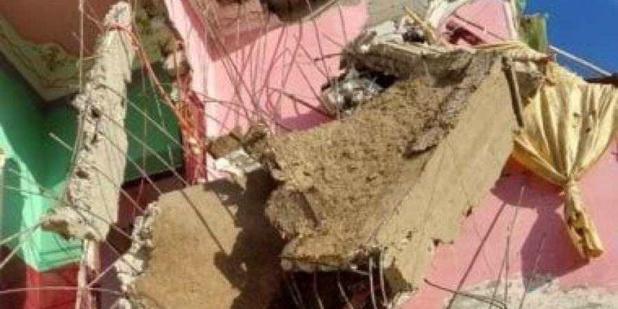 انهيار جزئي بمنزل فى طهطا سوهاج دون إصابات أو تأثير على المنازل المجاورة